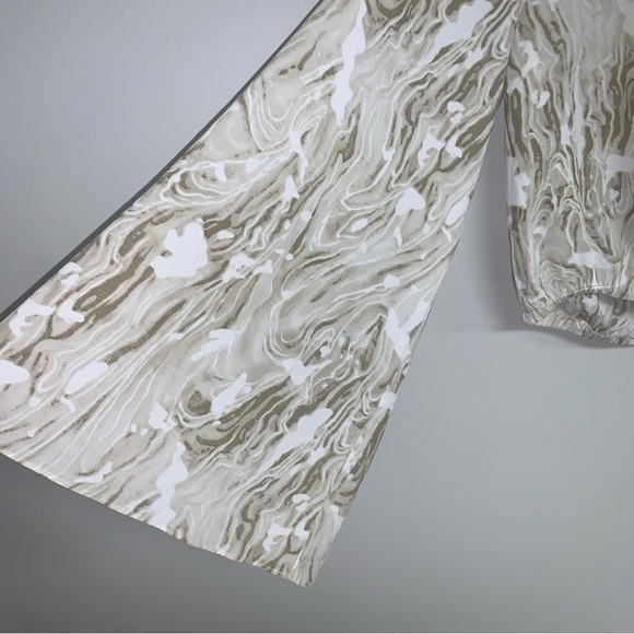 12th Tribe  x TheSaltyBlonde Wide Sleeve Blouse Wrap‎ Front Beige Groovy Size S - Picture 6 of 8